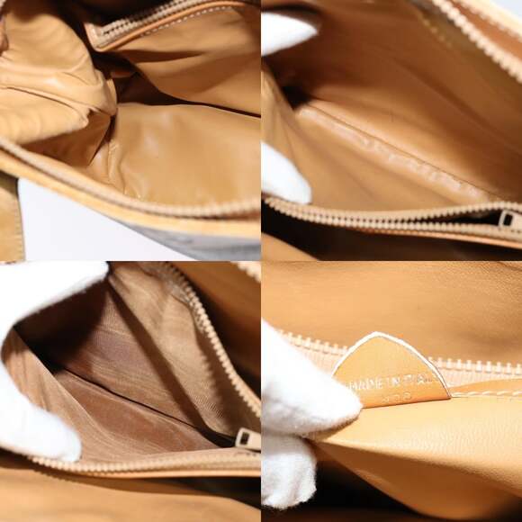 CELINE Macadam Canvas Cicada Shoulder Bag Pvc Leather Brown Gold - Picture 12 of 12